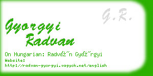 gyorgyi radvan business card